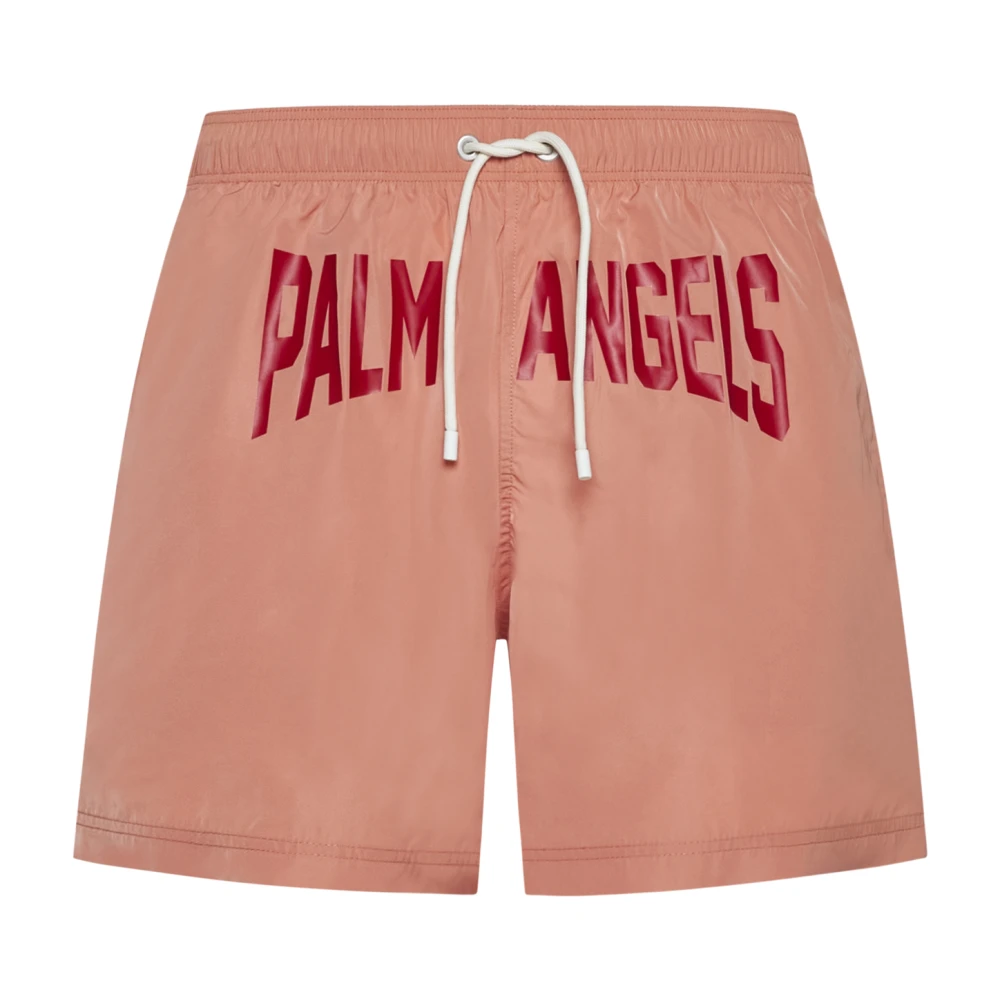 Palm Angels Zee Logo Zwemshorts Pink Heren