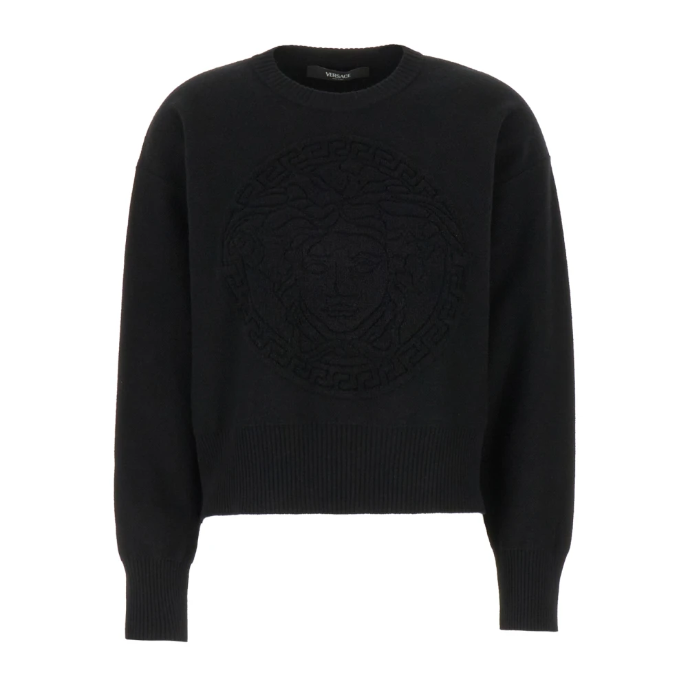 Versace Round-neck Knitwear Black Dames