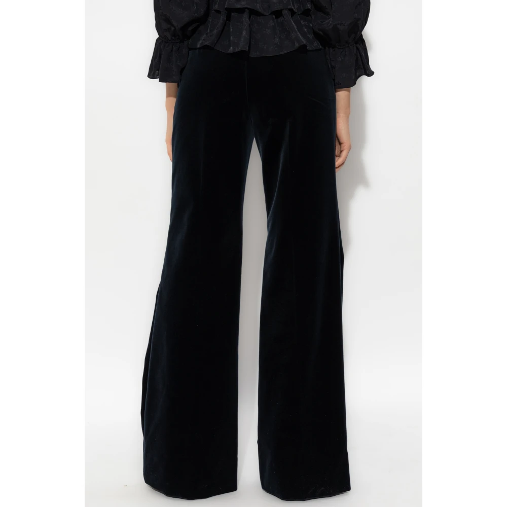 Chloé Fluwelen broek Blue Dames