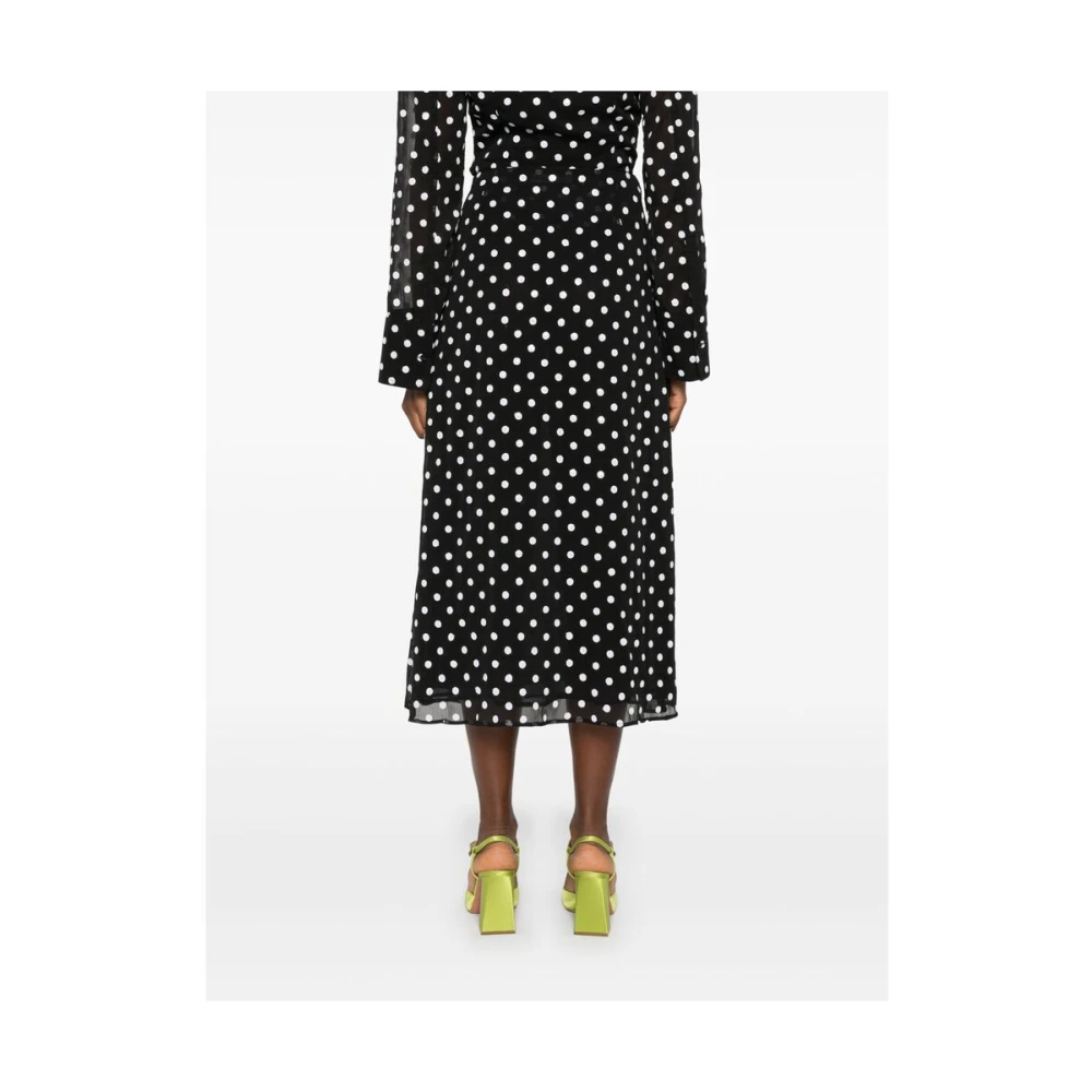 Rotate Birger Christensen Pailletten Polka Dot Chiffon Rok Black Dames