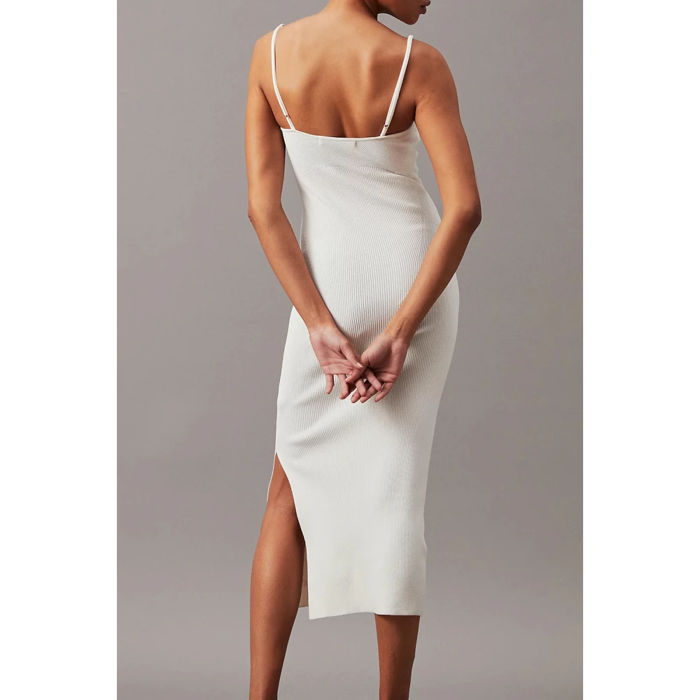 Calvin Klein Jeans Witte Jurk Collectie White Dames