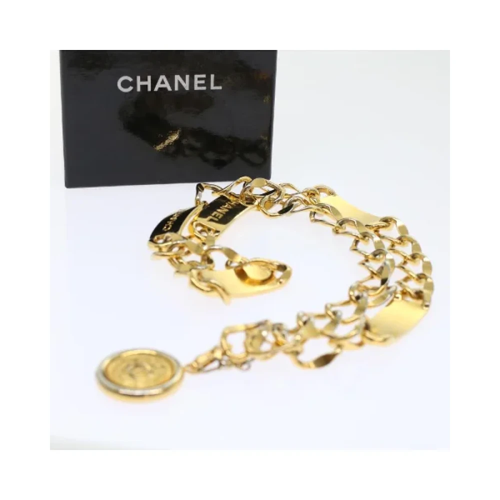 Chanel Vintage Pre-owned Metal belts Yellow Dames