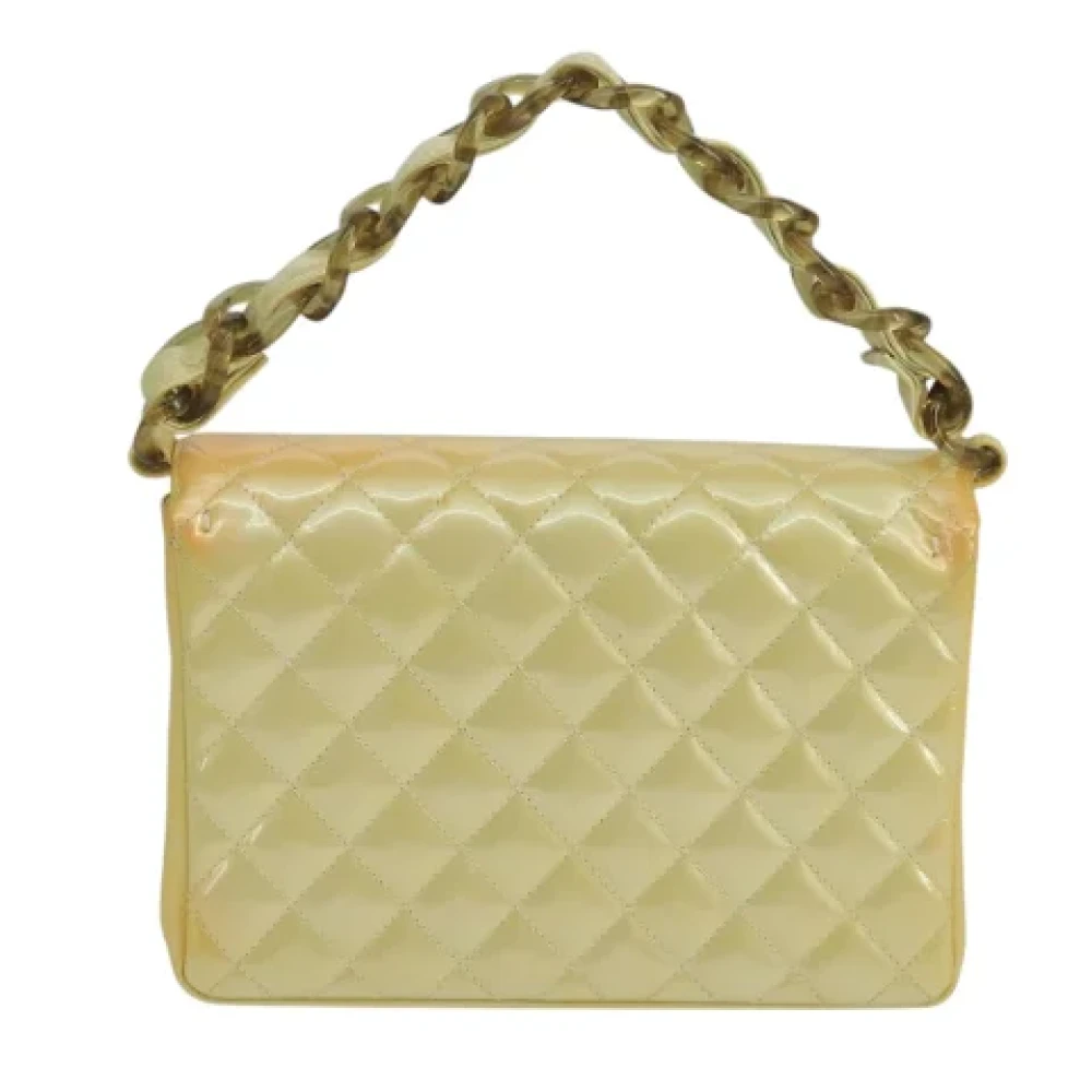 Chanel Vintage Pre-owned Leather handbags Yellow Dames