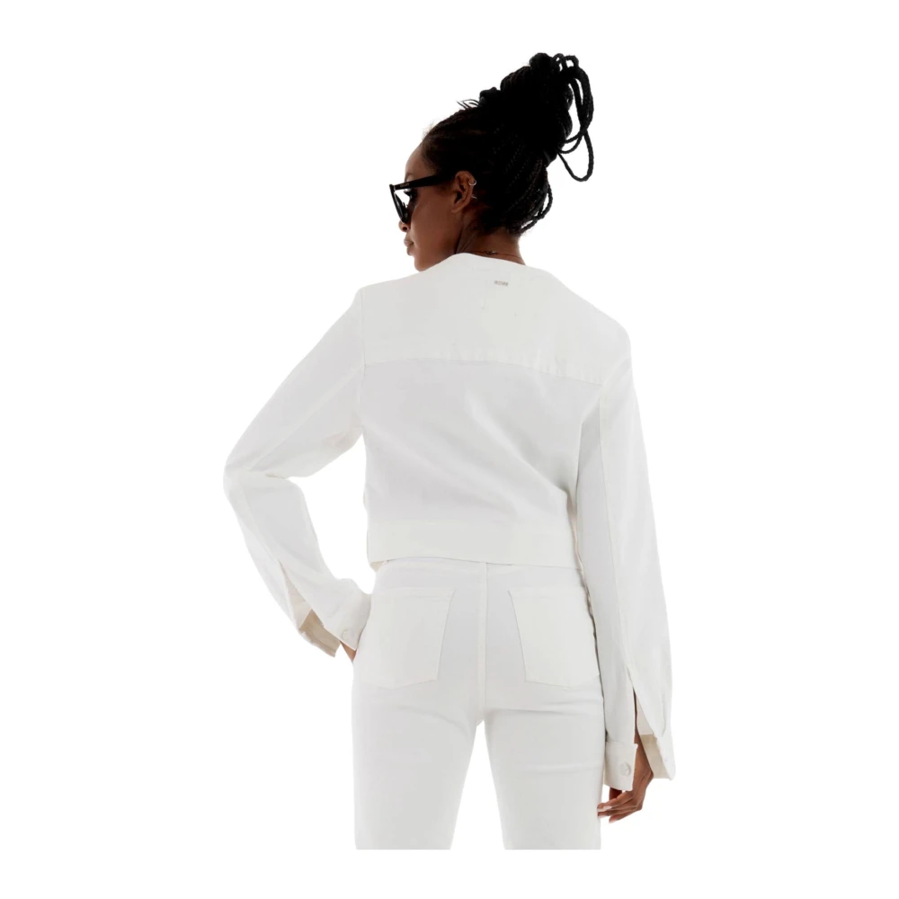 Hugo Boss Denim Jack Wit Damesmode White Dames