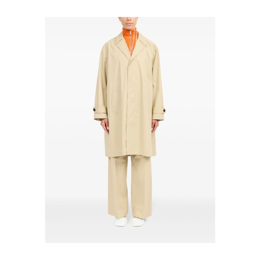 MM6 Maison Margiela Klassieke enkelrijdige jas Beige Dames