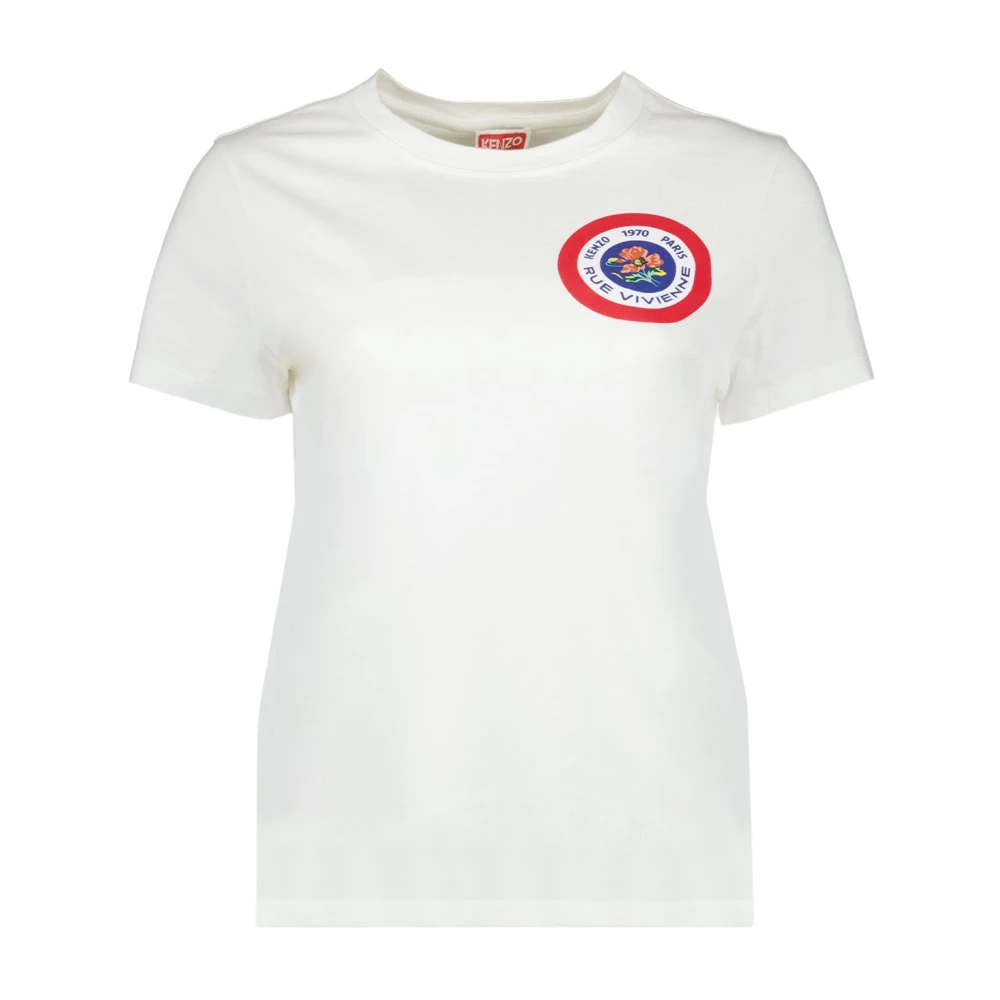 Kenzo Ronde Hals Bedrukt Katoenen T-shirt White Dames