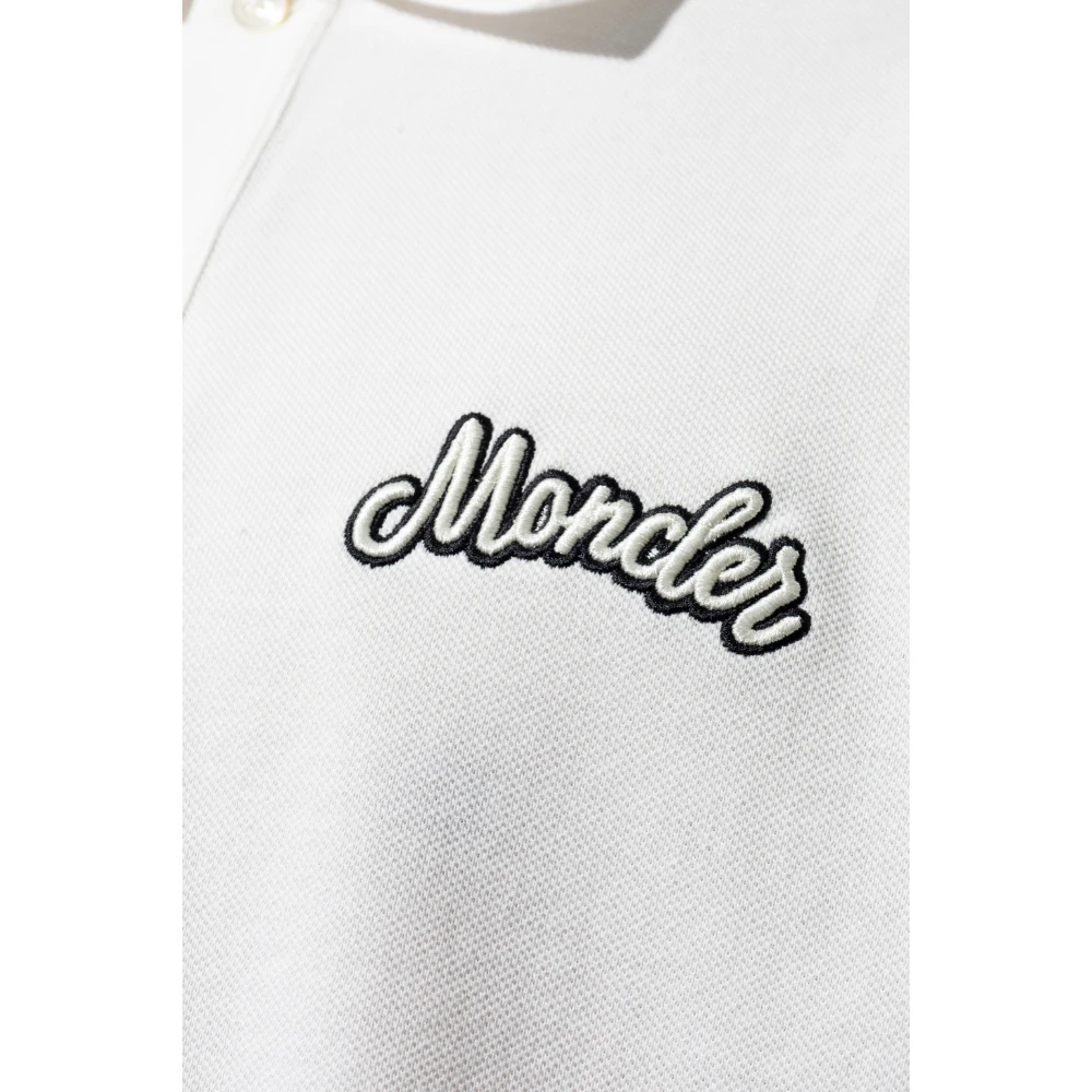 Moncler Polo met logo White Heren