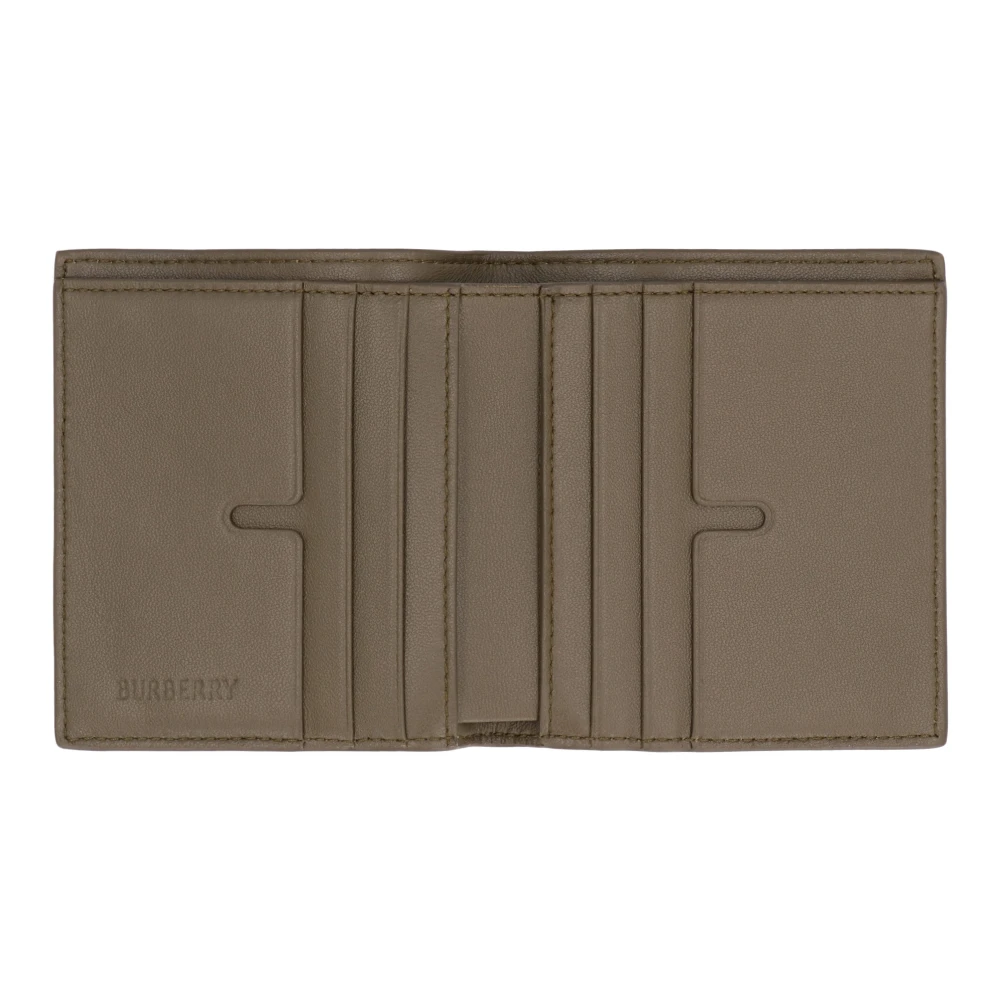 Burberry Stijlvolle Geruite Herenportemonnee Beige Heren