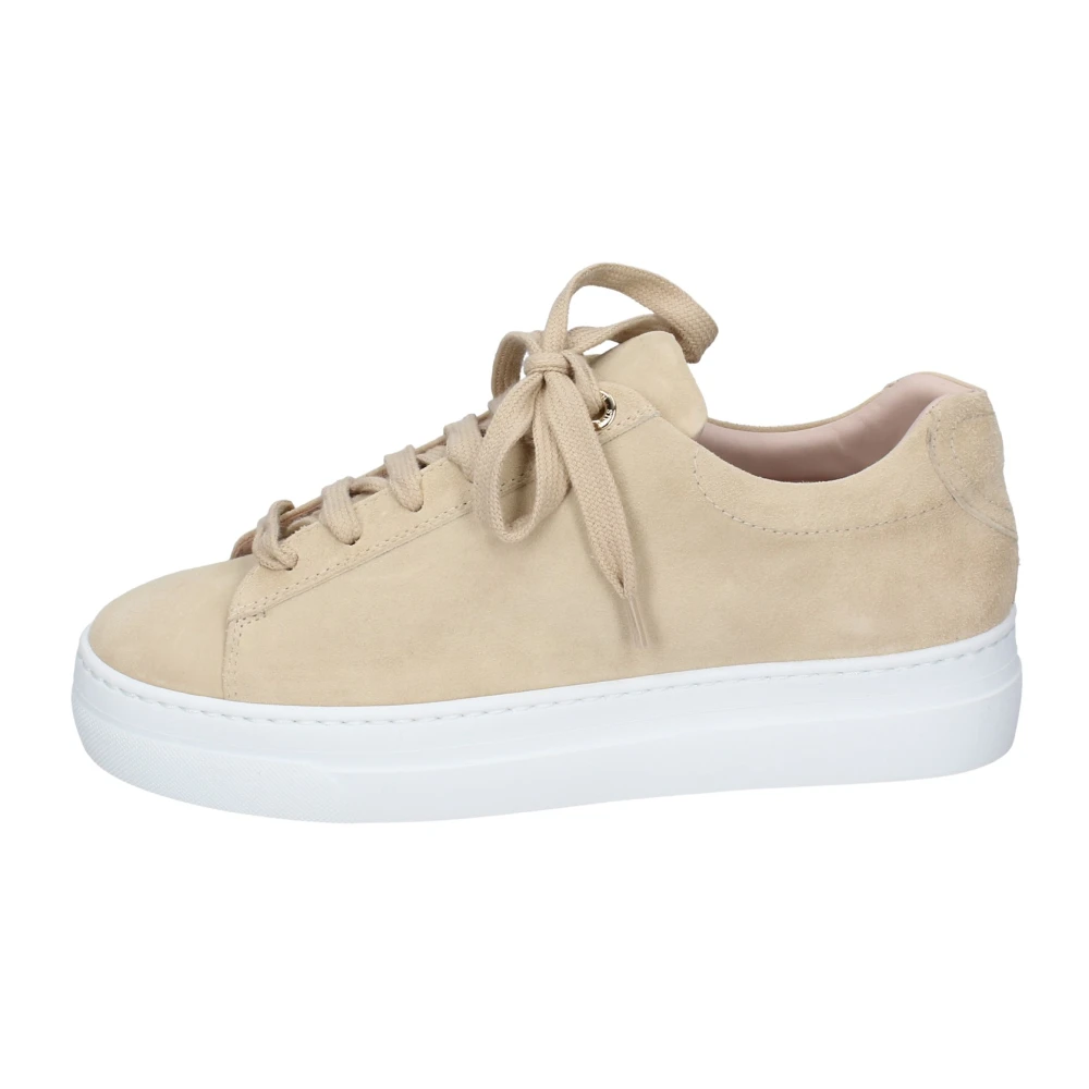 Stokton Beige Sneakers, Female, 4 Uk, Suede Women's Trainers