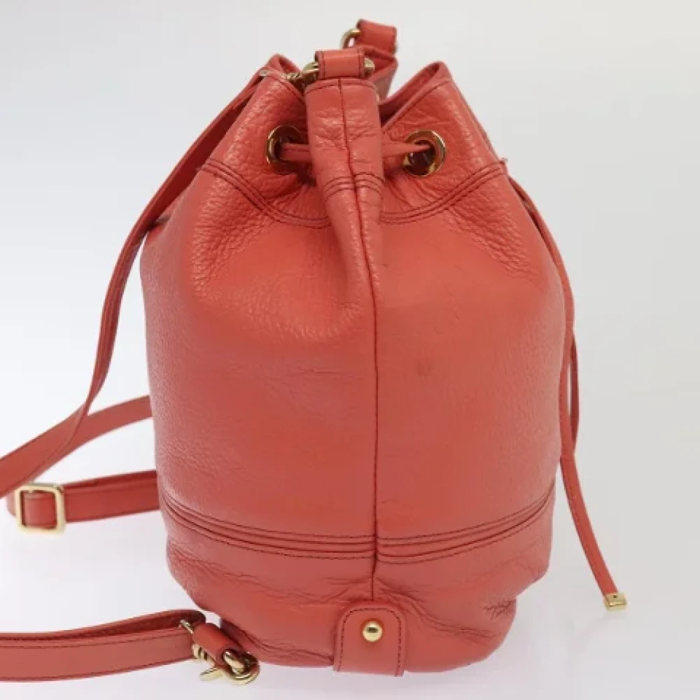 Burberry Vintage Pre-owned Leather backpacks Pink Dames