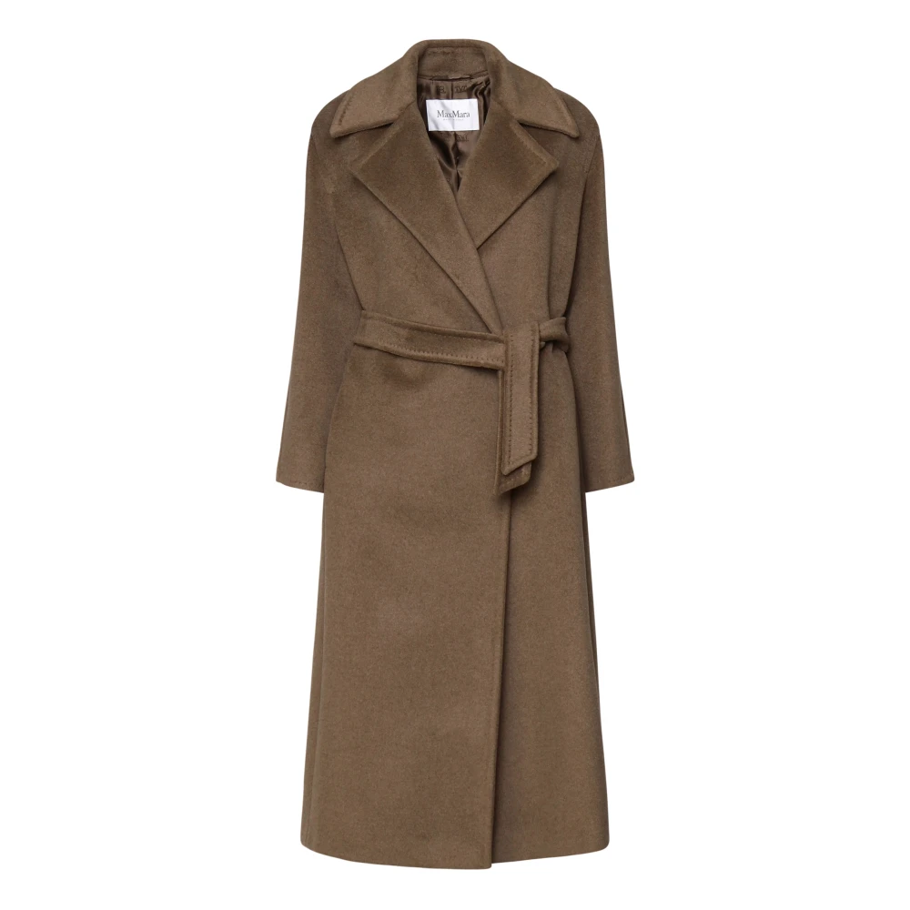 Max Mara Luxe Fragore Jas in Leer Brown Dames