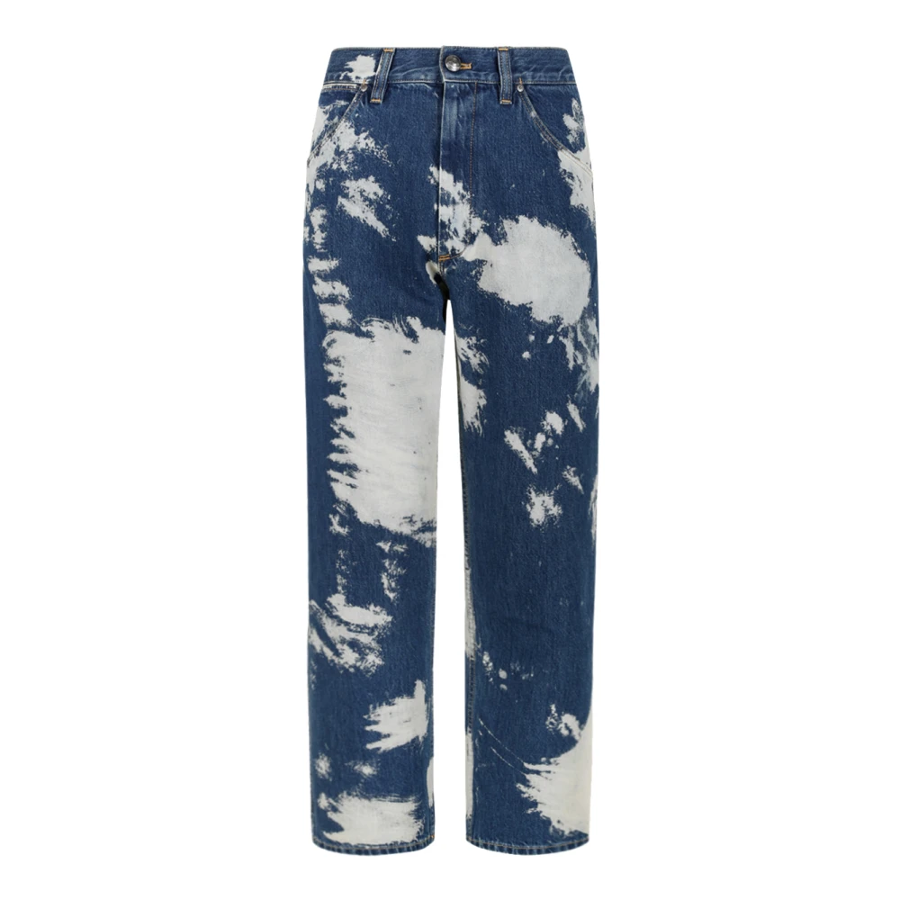 Vivienne Westwood Bleached Straight-Leg Jeans - Male - Straight Fit Jeans - Blue - L - Jeans