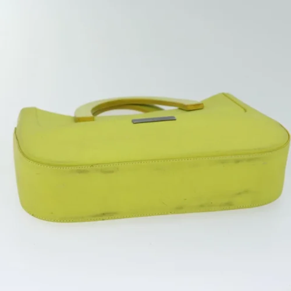 Gucci Vintage Pre-owned Leather handbags Yellow Dames