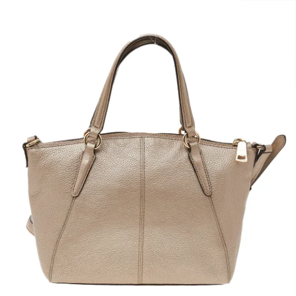 Coach Pre-owned Leather totes Beige Dames