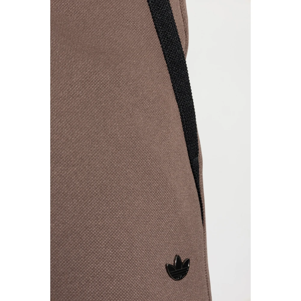 adidas Originals Broek met logo-vormige applicatie Brown Heren