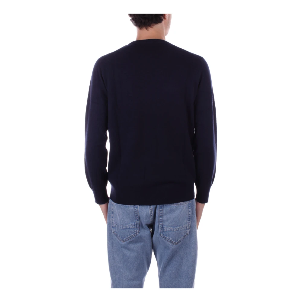 Saint Barth Logo Front Sweaters Blue Heren