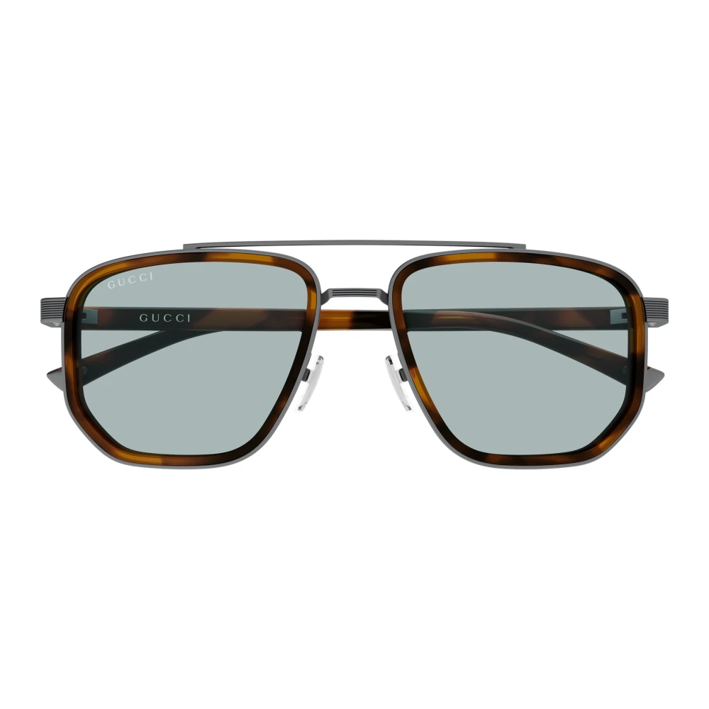 Gucci Men's Brown Double-Bridge Aviator Sunglasses - Sunglasses - 55 Mm - Accessories