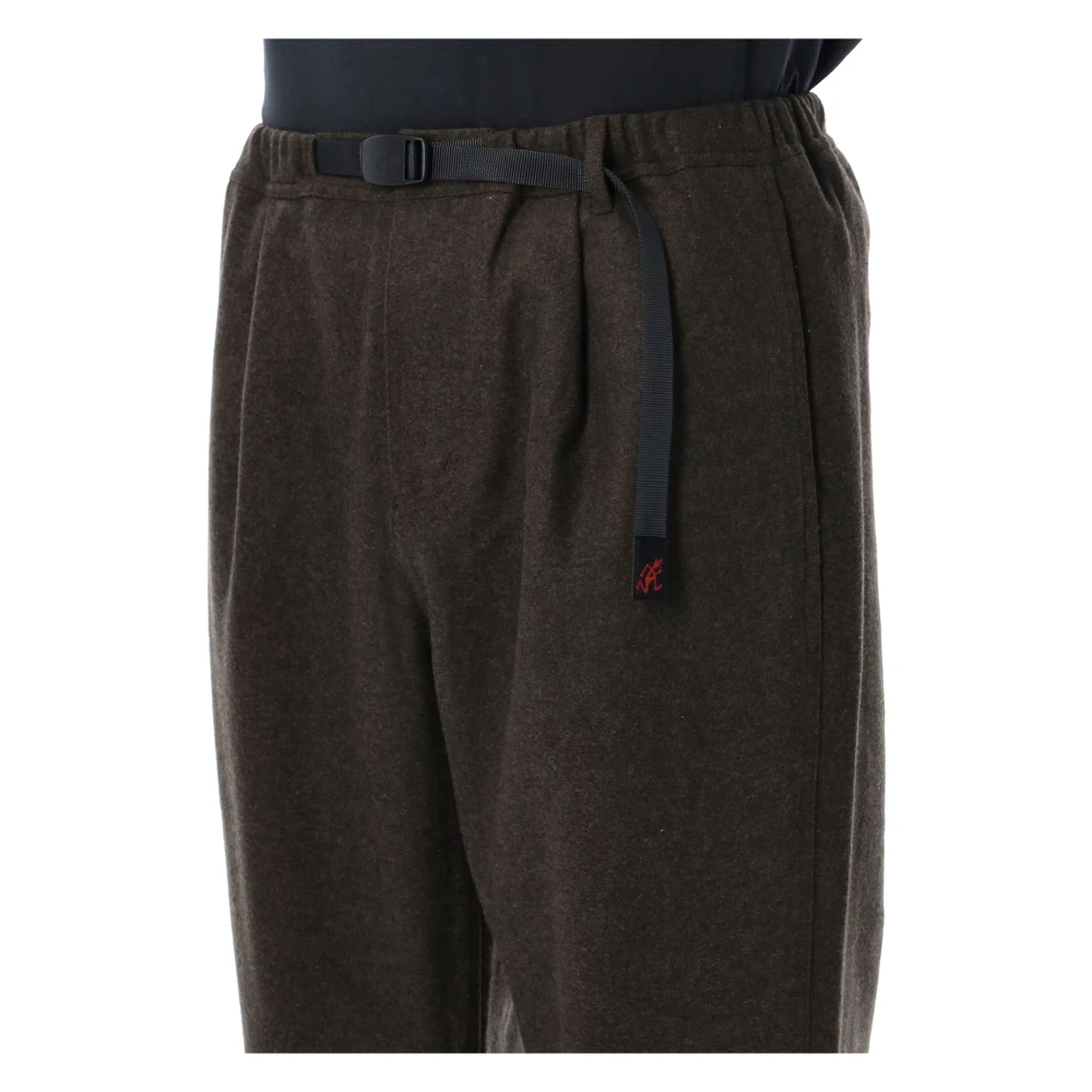 Gramicci Umber Wol Relaxte Geplooide Broek Brown Heren