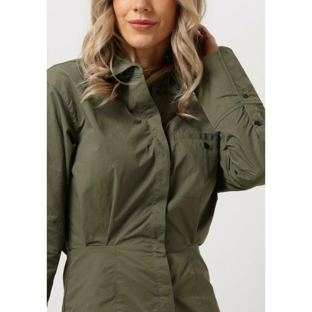 Calvin Klein Soft Touch Shirt Dress Green Dames