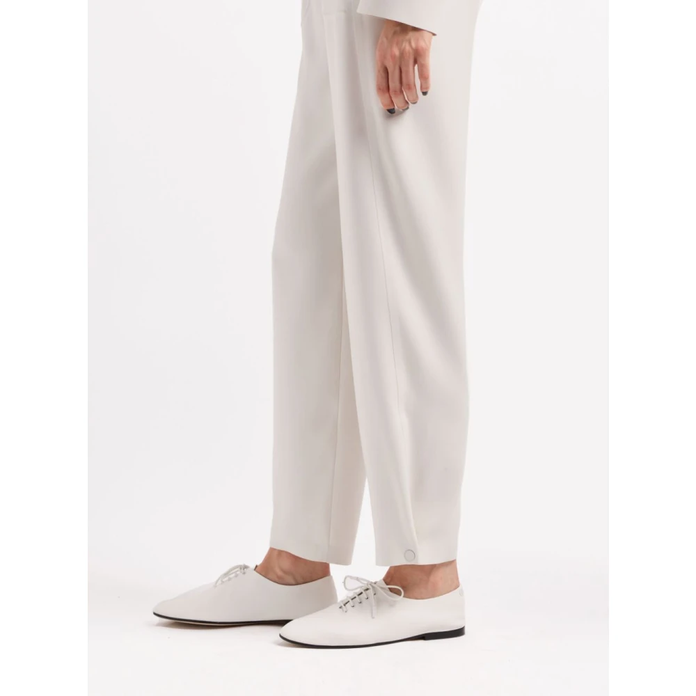 Giorgio Armani Grijze Broek met Elastische Tailleband Gray Dames