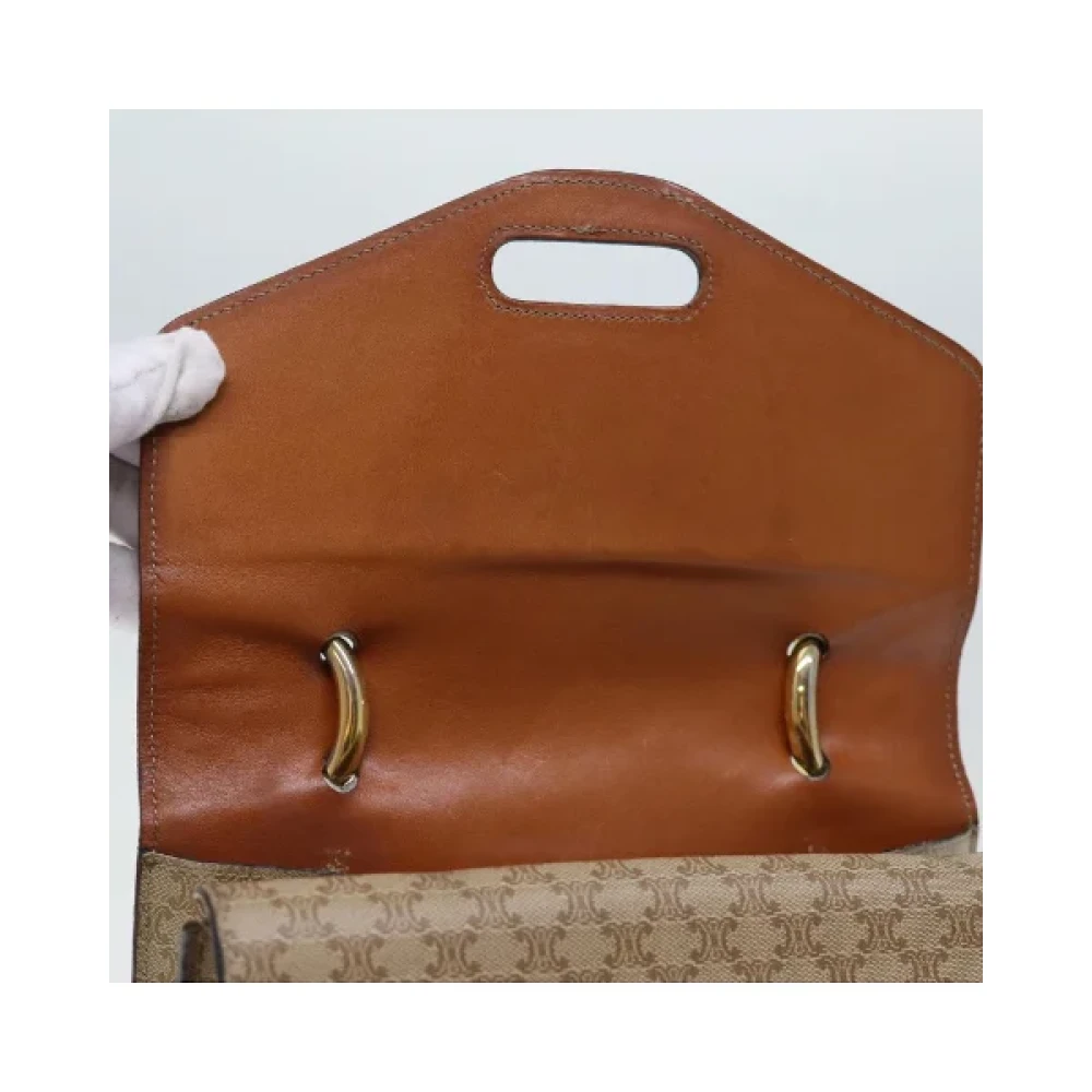 Celine Vintage Pre-owned Canvas handbags Beige Dames