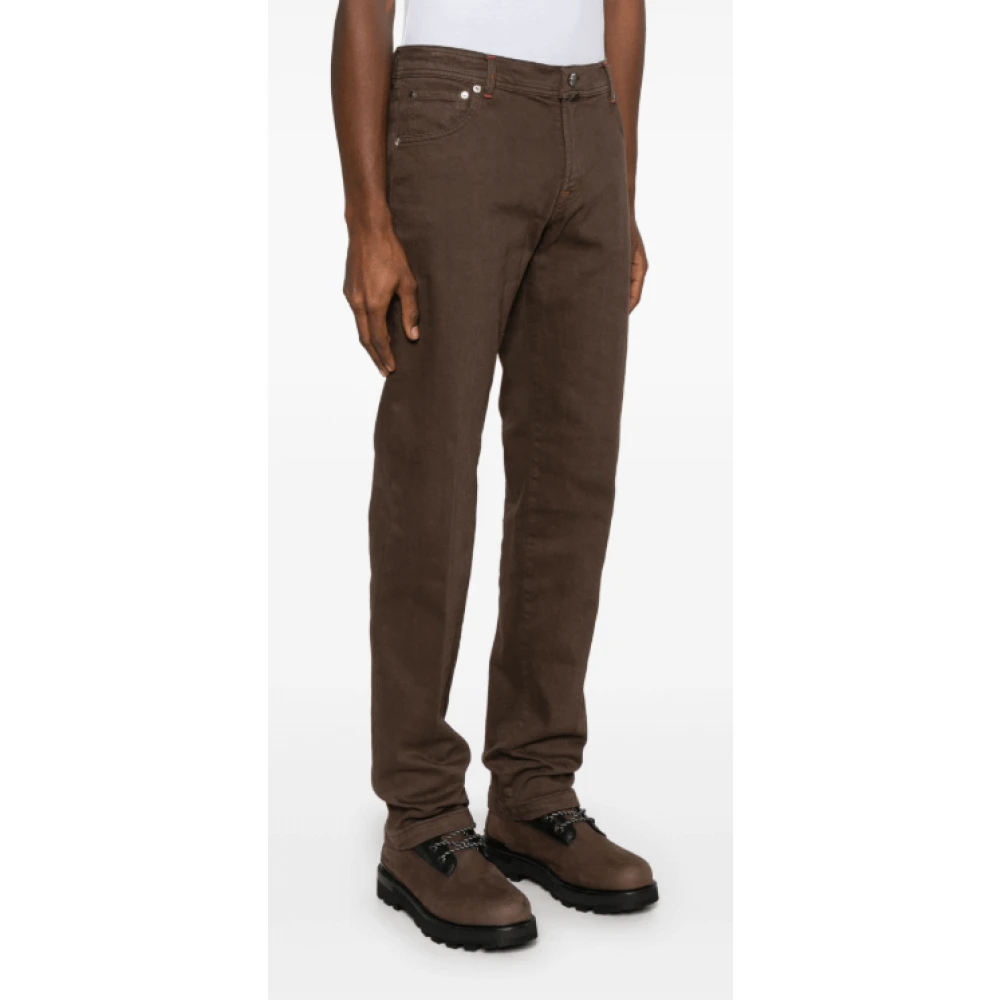 Kiton Bruine Straight-Leg Jeans Brown Heren