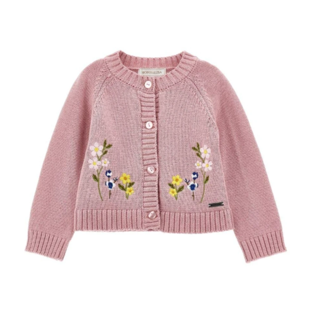 Monnalisa Cardigan - Female - Kids Cardigans - Pink - 6 Y | 116 Cm - Kids