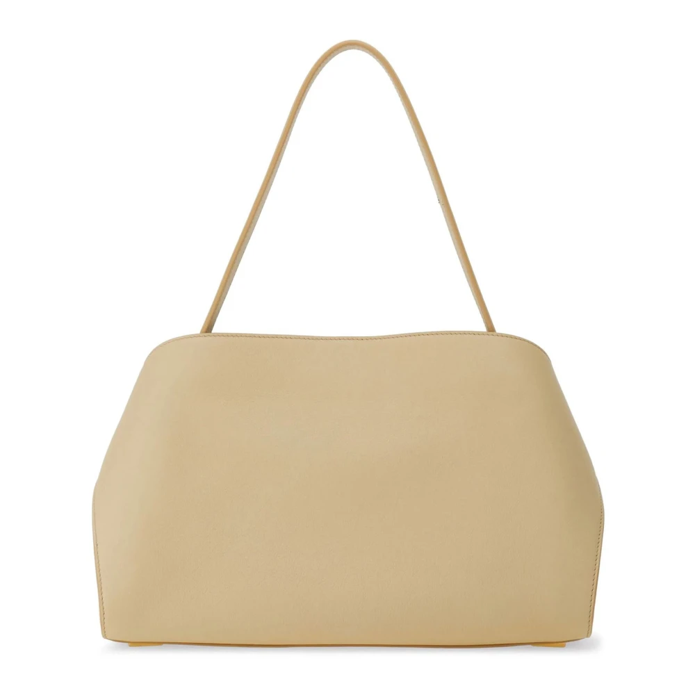 Salvatore Ferragamo Beige Zachte Schoudertas met Logoprint Beige Dames