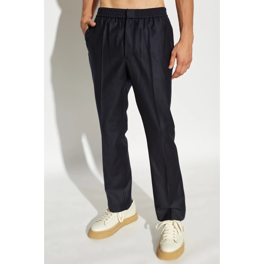 Ami Paris Wollen broek Blue Heren