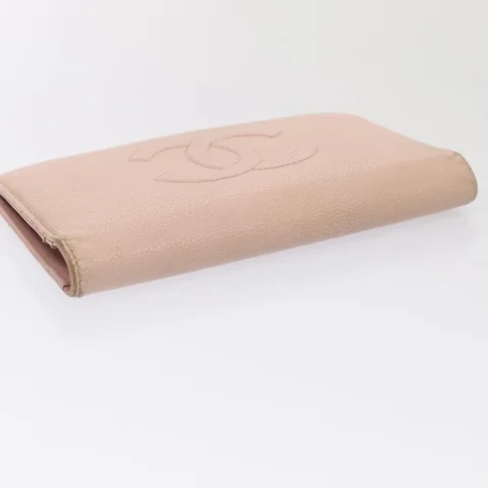 Chanel Vintage Pre-owned Leather wallets Pink Dames