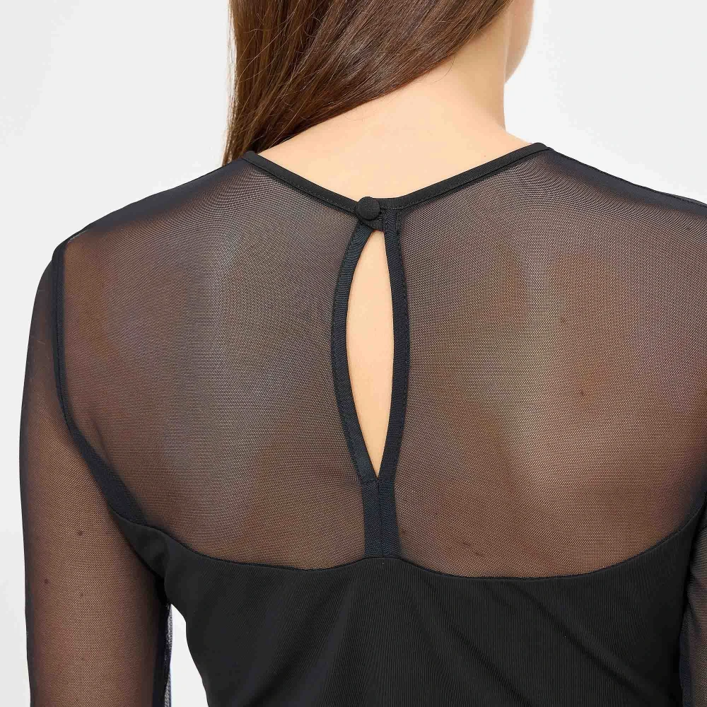 Federica Tosi Korte semi-transparante jurk Black Dames