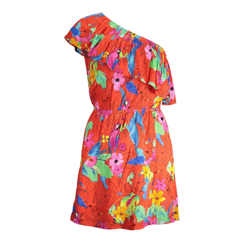 Desigual Women's Multicolor Chic Pink One-Shoulder Dress - Short Dresses - S - Dresses