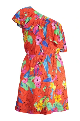 Elegant Rosa One-Shoulder Klänning