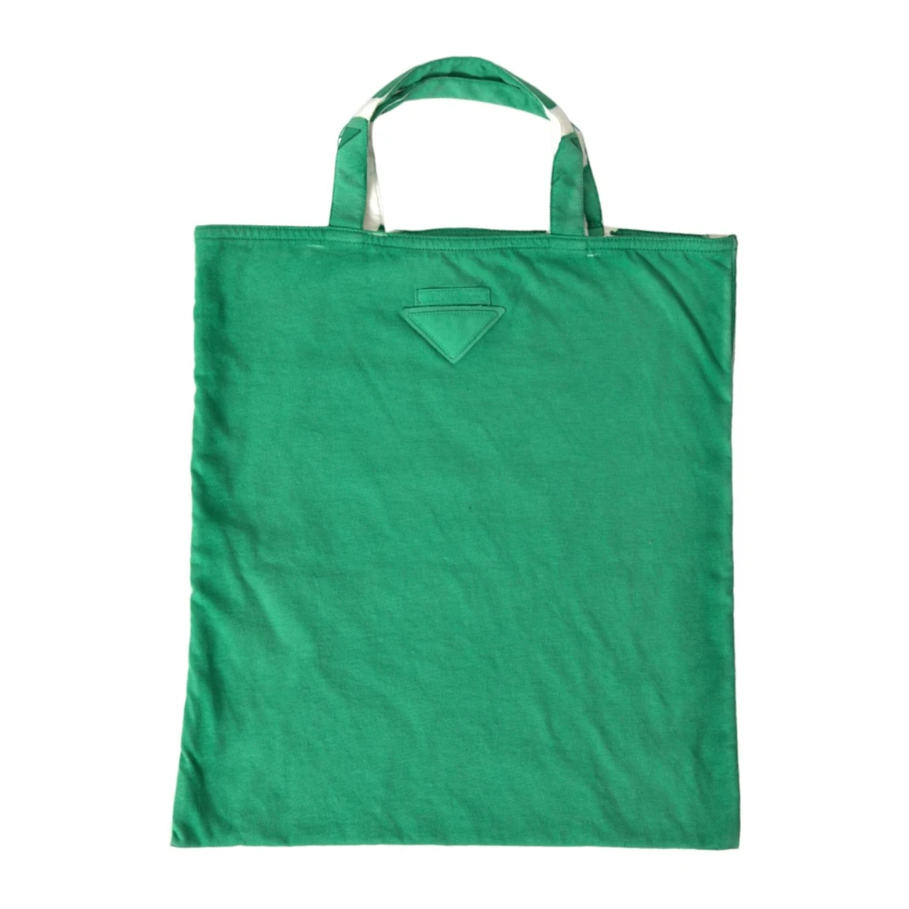 Prada Groene Stoffen Tote Tas Elegante Stijl Green Dames