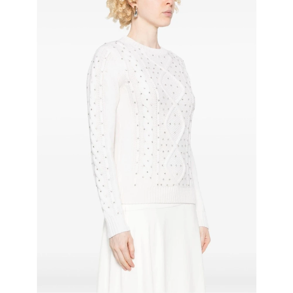 Max Mara Luxe Gebreide Onde Aw24 White Dames