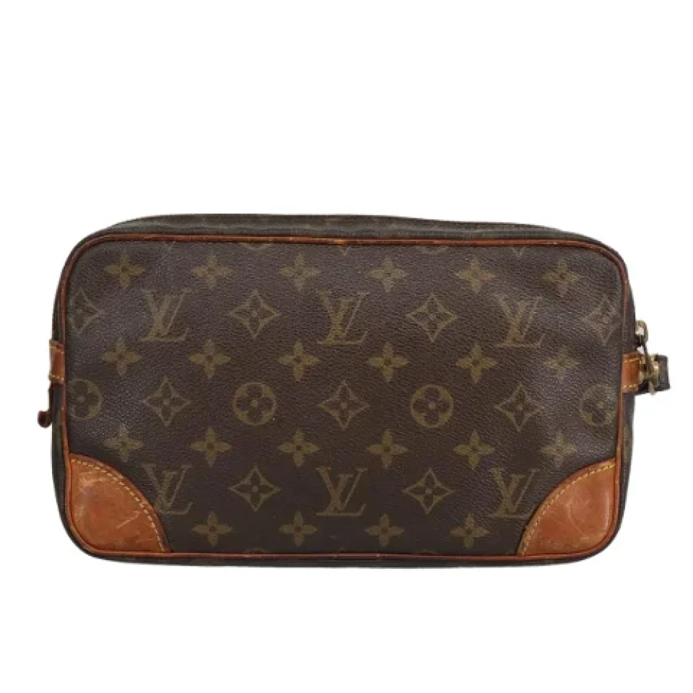 Louis Vuitton Vintage Pre-owned Canvas clutches Brown Dames