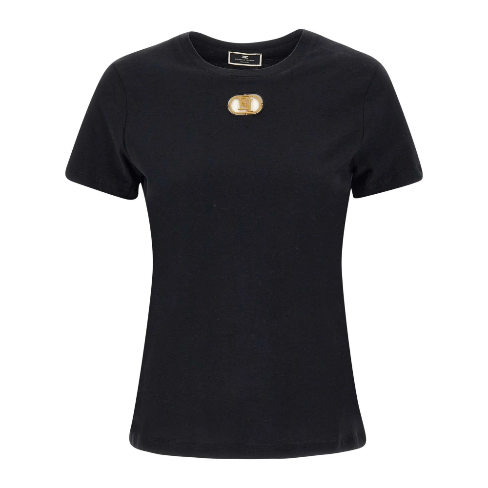 Elisabetta Franchi Zwarte T-shirts en Polos van Black Dames