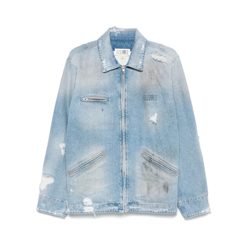 Mm6 Maison Margiela Men's Blue Denim Shirt
