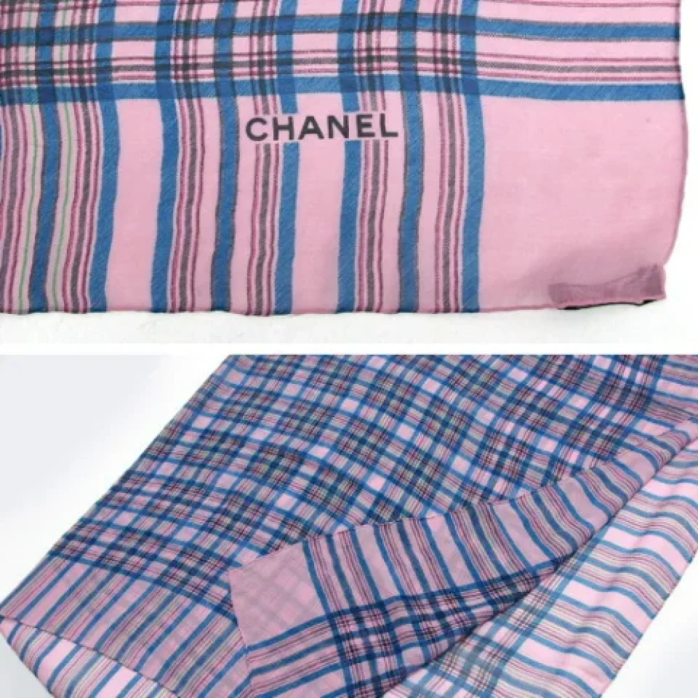 Chanel Vintage Pre-owned Silk scarves Pink Dames