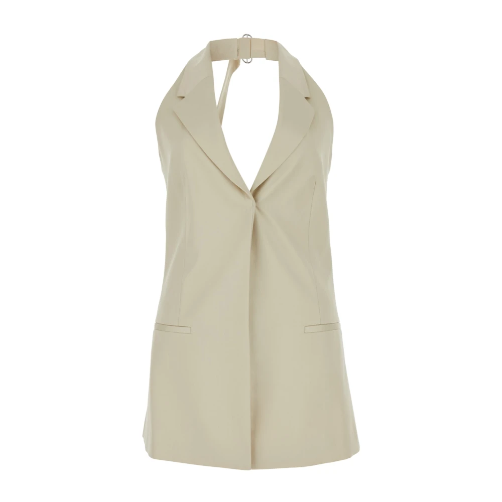 Calvin Klein Open Rug Vest Beige Dames