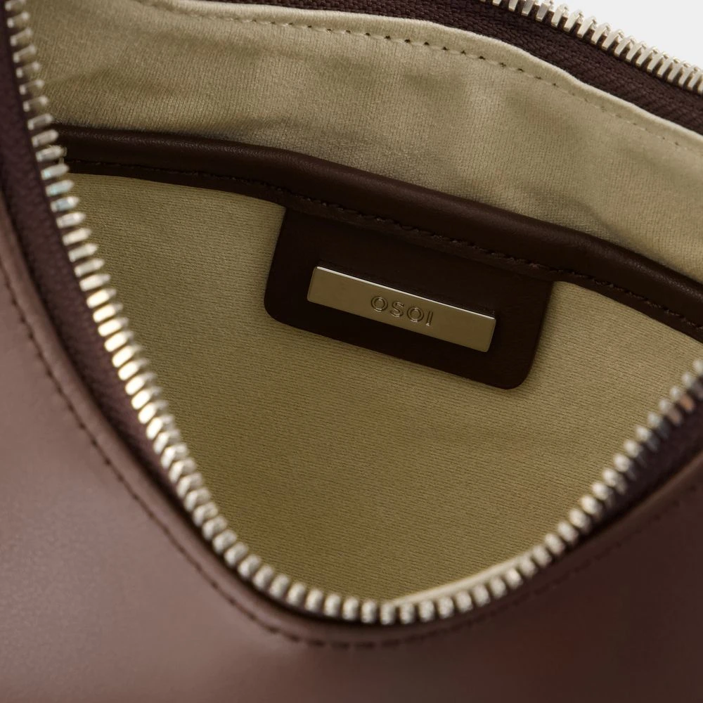 Osoi Bruin Leren Mini Tas met Bovenhandvat Brown Dames