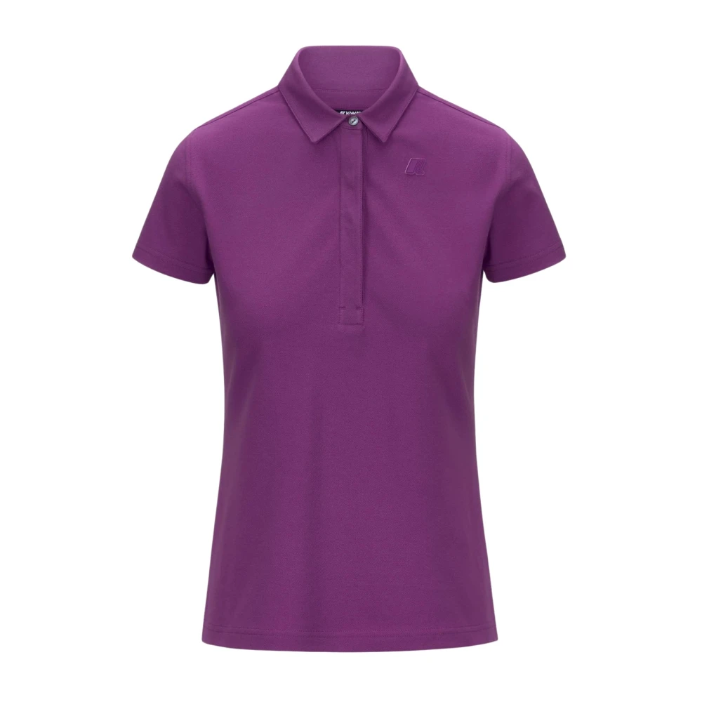 K-Way Vrouw Purper Tops Dames, Paars, S, Katoen, Amedea Pique Polo