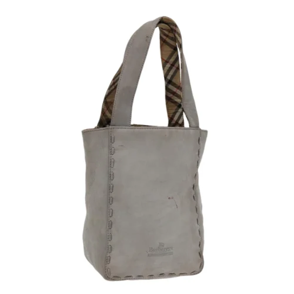 Burberry Vintage Pre-owned Leather handbags Gray Dames