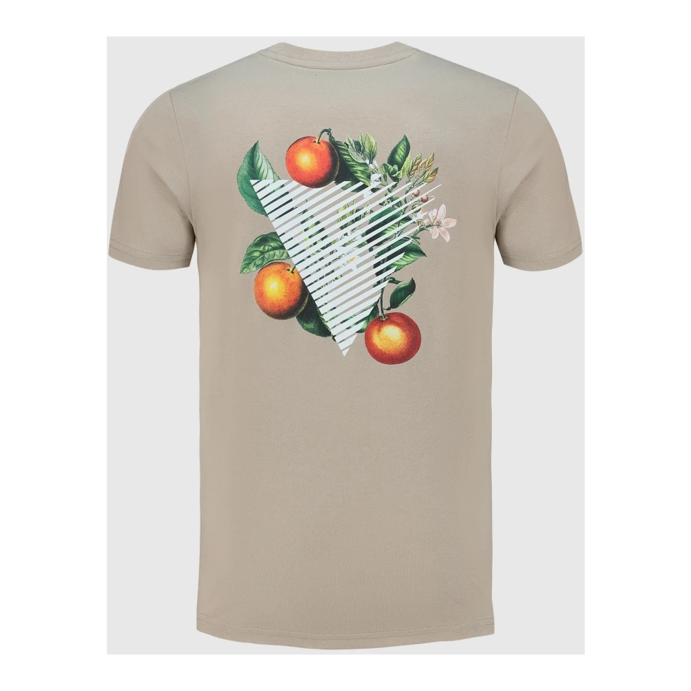 Pure Path T-Shirt- PP Triangle Orange Branch S S Beige Heren