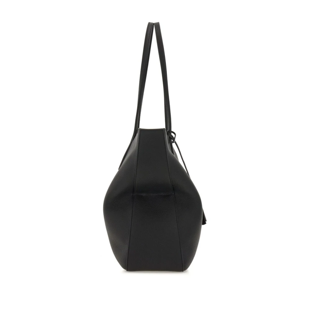Salvatore Ferragamo Gestructureerde Leren Zwarte Handtas Black Dames