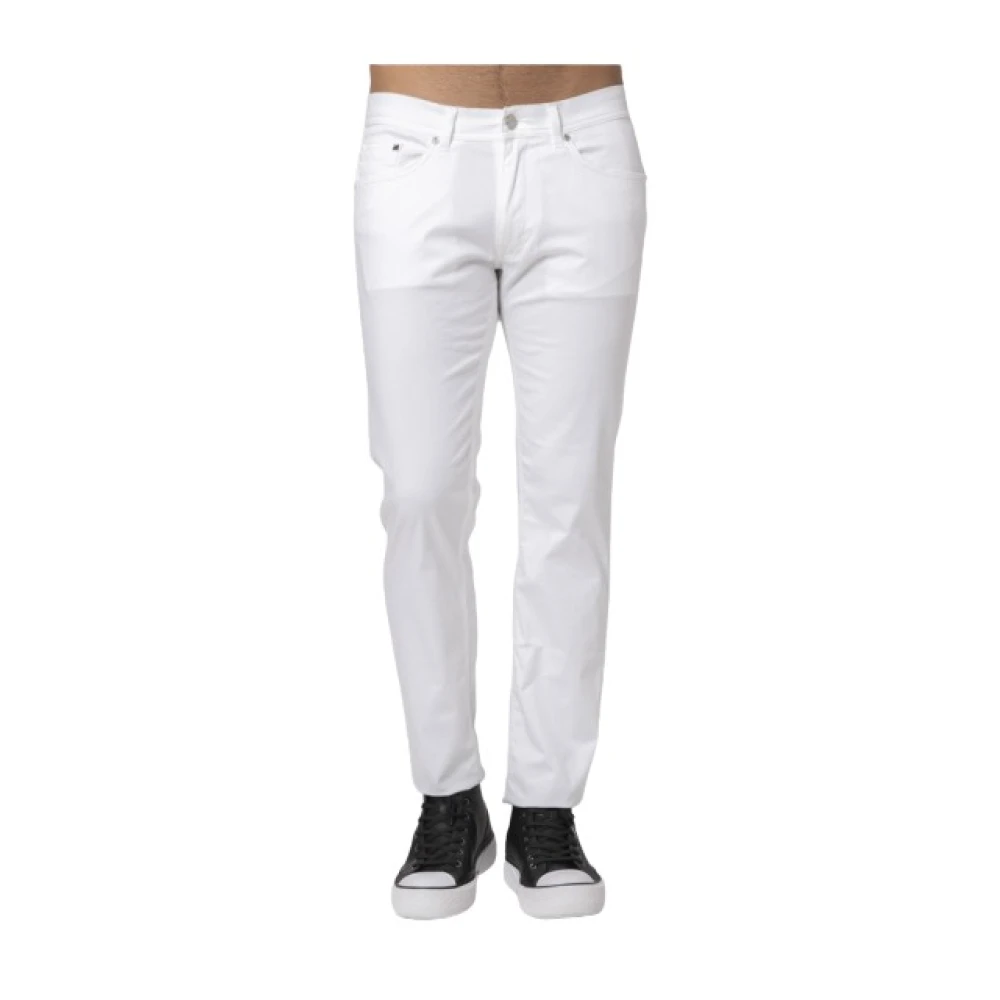 Karl Lagerfeld Witte Katoenen Slim Fit Jeans White Heren