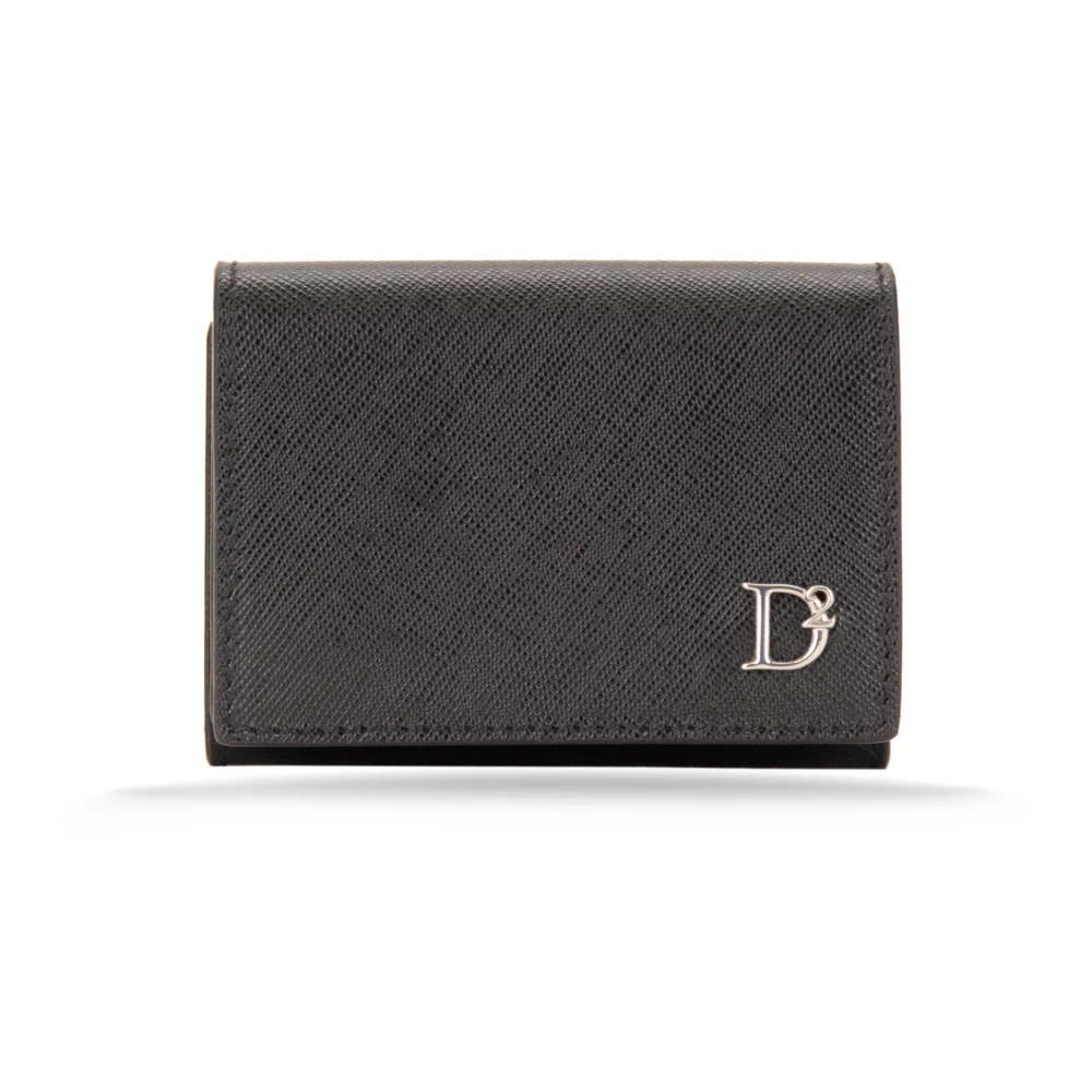 Dsquared2 Wallets & Cardholders, Male, One Size, Leather Wallet Black