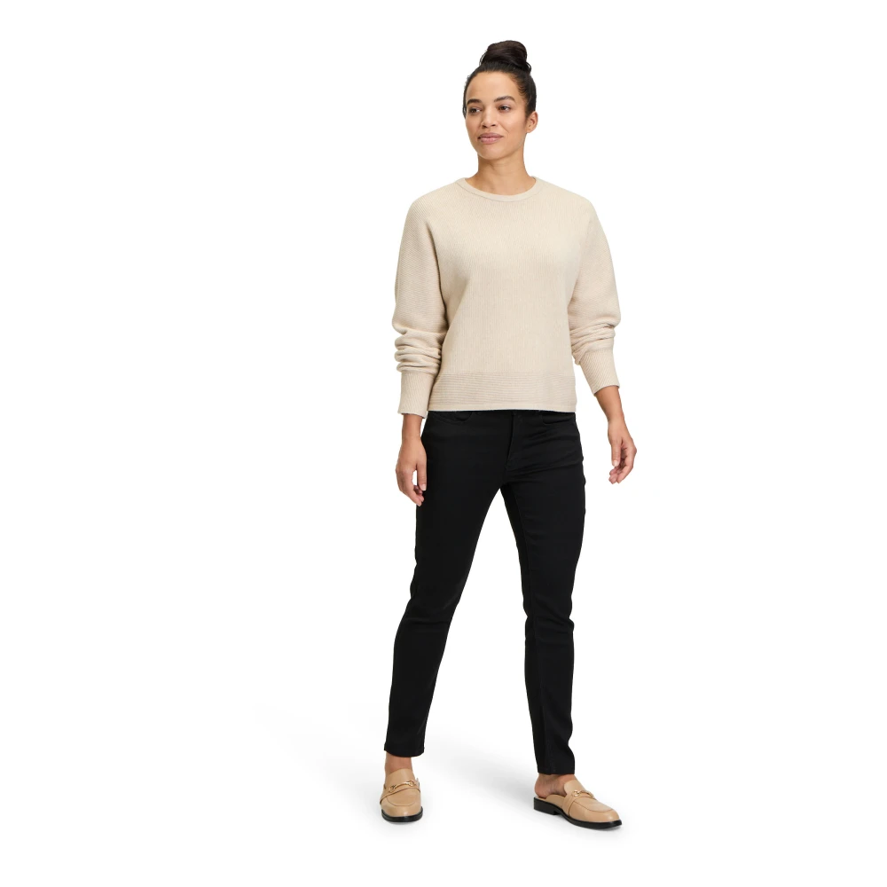 Betty & Co Gebreide trui met structuur Beige Dames