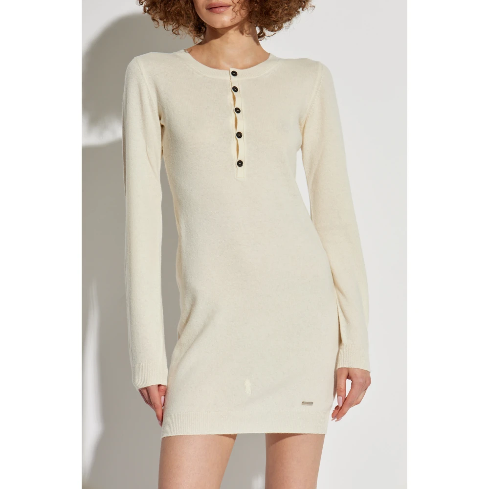 Dsquared2 Wollen jurk Beige Dames