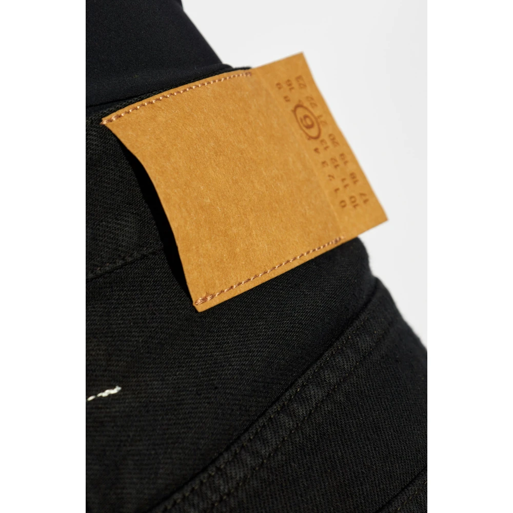 MM6 Maison Margiela Wijde Jeans Black Dames